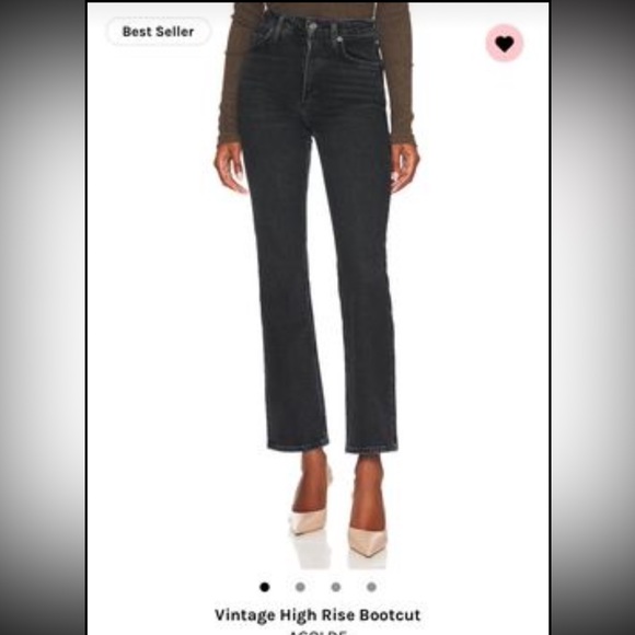 Agolde Denim - Agolde black jeans, vintage high rise boot cut